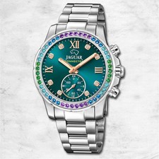 Jaguar Damenuhr Edelstahl silber Jaguar Connected Armbanduhr UJ980/6