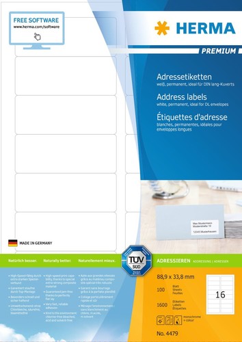 Adressetiketten premium - adressetiketten, a4