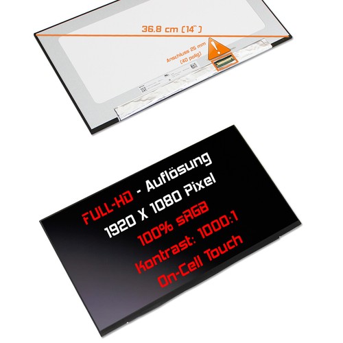 Led touch display matt - 14",
