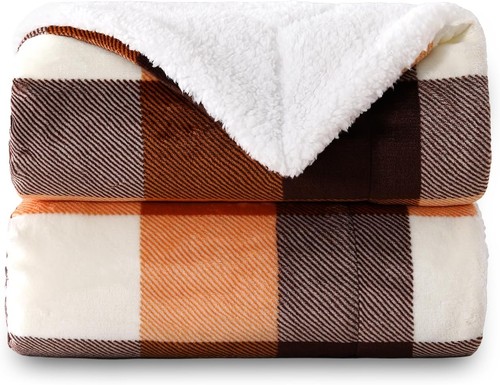 Kuscheldecke karierte sherpa - kuscheldecke,