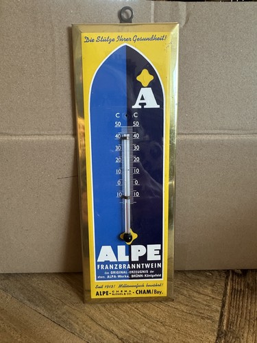 Antikes werbe thermometer - werbe, alpe