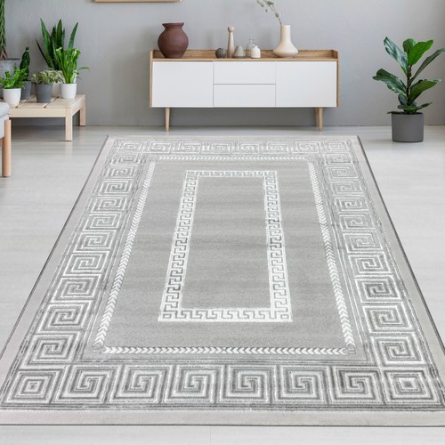 Teppich modern grau - , silber