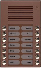 TCS Außenstation PES14-EB/04 mit 14 Klingeltasten, eloxiert bronze