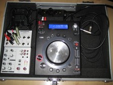 DJ-MP3-Pult Renkforce für USB, mit Mixer PHONIC MU 502, in ein Rack eingebaut