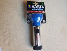 Vintage blaue Varta 618 Spot Light Taschenlampe / Torch / Flashlight OVP Retro