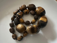 Vintage Mächtige Tigeraugenkette 280 Gr.