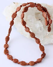 Goldfluss Kette Edelsteinekette Handgraviert Glitzer Halskette Collier ca.46 cm