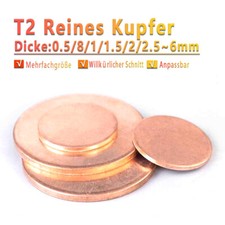 Kupfer Scheiben Ronden Kupferscheibe Kupferronde Scheibe Ø10-300mm Dicke 0,5-6mm