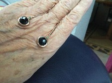 La Luna Ohrhänger Onyx/Chromdiopsid 925 SS Rosevergoldet NEU NP 119 Euro