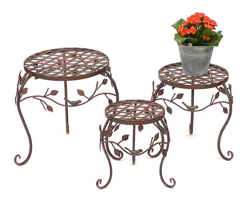 Blumenhocker metall braun - blumenhocker,