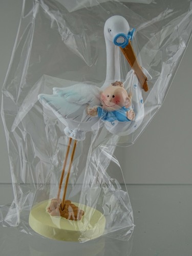 Tortenfigur storch mit baby - tortenfigur,