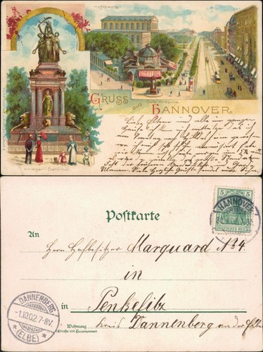 Litho hannover kriegerdenkmal - hannover,