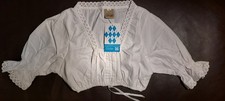 Damen Dirndl Bluse, Trachtenbluse, Bluse, weiß, Größe 42, Dirndl, Oktoberfest