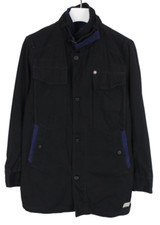 G-Star Fleet Garber Trench Jacke Herren XL Reißverschluss Band Halsband Schwarz