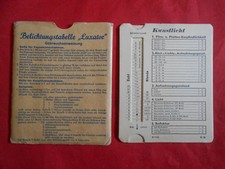 Selten Belichtungstabelle Luxator Kunstlicht