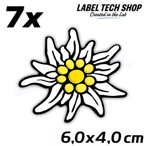 10x edelweiß aufkleber - 10x, 🌼