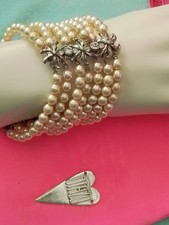 RODRIGO OTAZU SWAROVSKI ELEMENTS Perlenarmband Mit Blütenelementen Mit Beutel