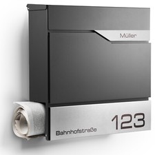 Moderner Briefkasten Anthrazit