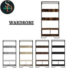 Moderner Kleiderschrank Schlafzimmer Flur Kleidung Aufbewahrung Schrank Organizer Einheit vidaXL