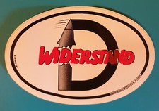 Fun Sticker Aufkleber * WIDERSTAND *  (Deutsches Kfz. Kennzeichen) Auto