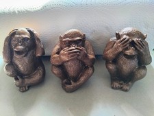 Set von 3 Bronzefarbenen