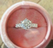 Massiver 14 K Weißgold 2,50