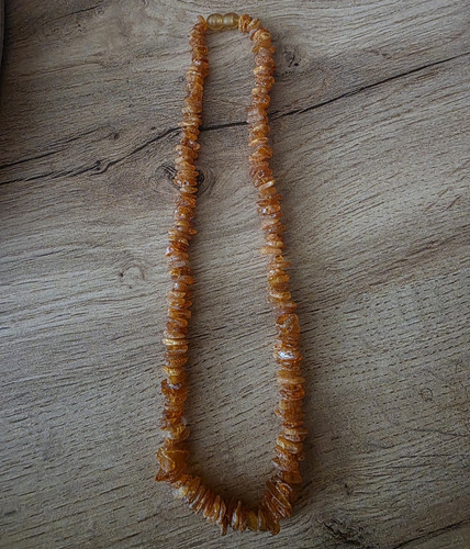 Bernstein splitter halskette - bernstein,