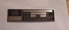 Bpw typenschild schild - typenschild, kotz