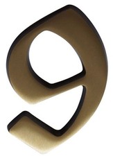 Alpertec Hausnummer 9 Bronze Hausnummern Hausnummerschild