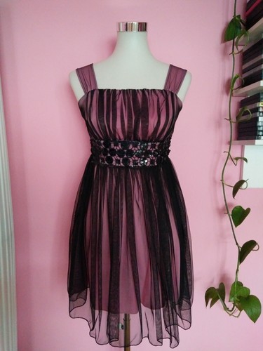 Kleid schwarz rosa - schwarz,,