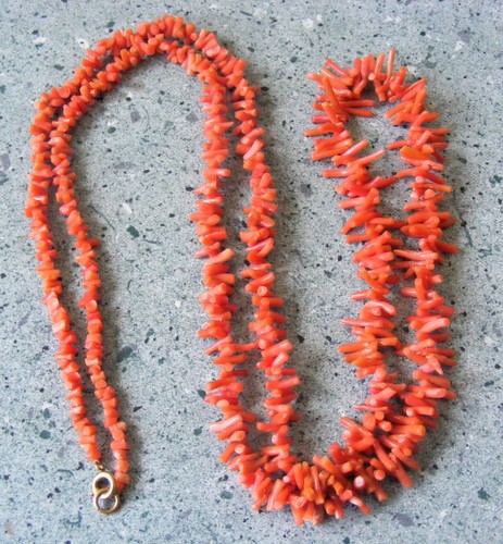 Vintage orange kunstkoralle - vintage,