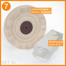 Polierset Polierscheibe Polierpaste Ø100-300mm Felgen Hochglanzpolieren Paste