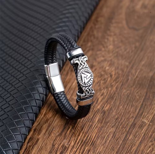 Herren wikinger lederarmband - wikinger,