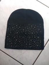 Damen Mütze Strass,schwarz