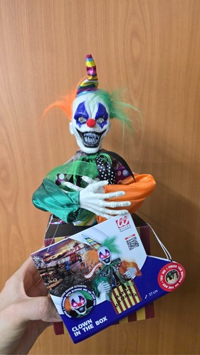 Hüpfender clown candy box - hüpfender,