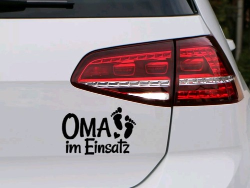 Oma einsatz aufkleber - oma,