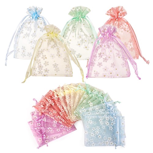 Organzasäckchen 10x14cm bunte - organzasäckchen,