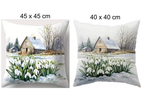Kissenbezug schneeglöckchen - kissenbezug,