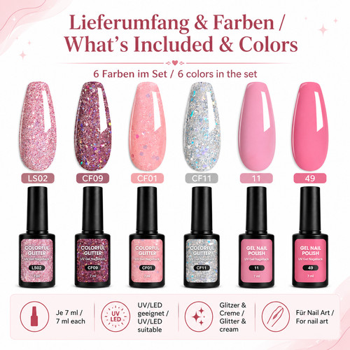 Stück nagellack gel set - nagellack,
