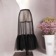 Damen Durchsichtig Netz Rock