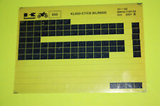 original Microfiche Kawasaki KLR650 KL650C Tengai Bj 01-02 Explosionszeichnung