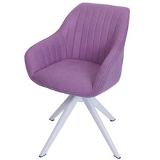 B-Ware Esszimmerstuhl MCW-K27, Stuhl mit Armlehne, drehbar Stoff/Textil, lila