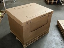 Lagerbox Faltkiste Palette mit Faltkarton und Deckel stapelbar 102 x 125 x 99 cm