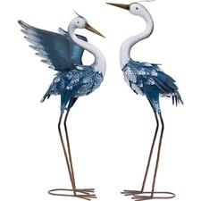 Gartendeko Kraniche Metall