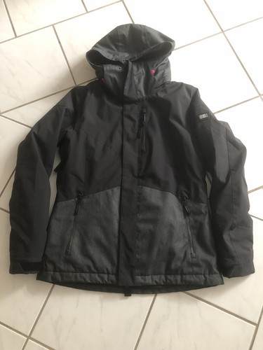 Schwarzgraue damen skijacke - schwarzgraue, damen-skijacke