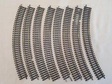 8x Fleischmann H0 Modellgleis Bogengleise Nr. 6024, Radius 357 mm