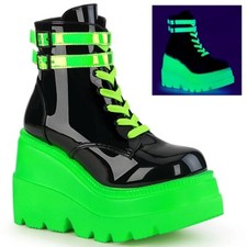 Demonia Plateauschuhe - Shaker-52 UV Neon Green