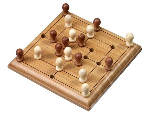 Mühle reisespiel bambus - mühle, holz