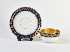 Rosenthal Porzellan Mokkatasse Modell 656 Kobaltblau vergoldet