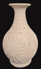 Vase Keramik Tonvase geritzt Kunsthandwerk aus Mexiko alt 11 cm Miniatur